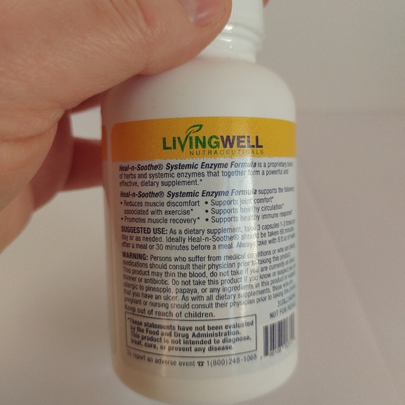 Living Well heal n soothe enzyme formula NIP - Picture 3 of 5
